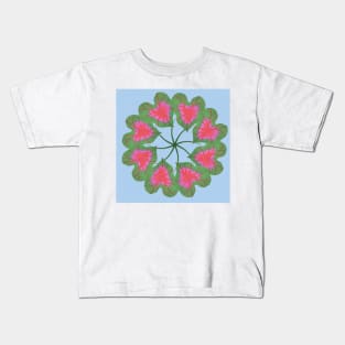 Kaleidoscope Caladium Leaf Kids T-Shirt